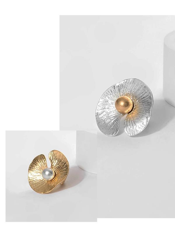 Anillo metal flower